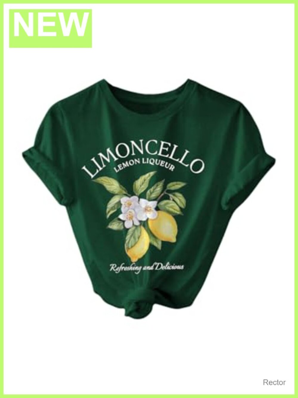 Lemon Letter Print Graphic Tee Crew Neck Short Sleeve Casual Summer T-Shirt
